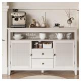 $168 Azarius Boho Storage Coffee Bar Cabinet with