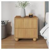 $84 18.9" Wood 2-Drawer Nightstand