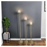 $70 Set Of 3 26/32/40" Rosen Tall Candleholders