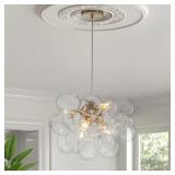 $290 Isley 6 - Light Dimmable Clear Bubble Globe G