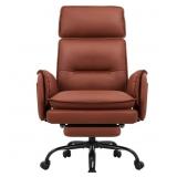 $194 Big High Back Faux Leather Desk Chair Lumbar