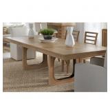 $800 Arelle 84 In. Dining Table Top With Two 18 In