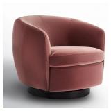 Upholstered Swivel Barrel Chair