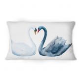 BLACK AND WHITE HEARTSHAPED SWANS -1 TRADITIONAL P