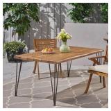 $116 VIKESHA RECTANGULAR METAL OUTDOOR DINING TABL
