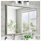 $95 Lohoski Rectangle Wall Mounted Mirror with Alu