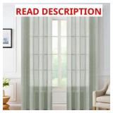 LINEN BLEND SEMI-SHEER SOFT PRIVACY CURTAIN GROMME