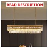 7/8 Lights Dimmable Tiered Rectangle Chandelier Wi