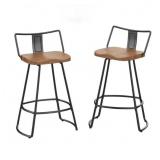 PRIVETT SWIVEL COUNTER STOOL WITH METAL FRAME