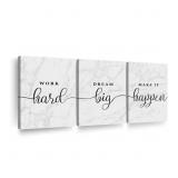 $38 " Work Hard And Make It Happen Typography " 3