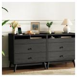 $113 *BLACK* 3 - Drawer Nightstand, 24  W Wood Bed