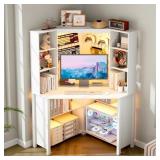 $213 35"  35" - Pentagonal Corner Computer Desk Wi