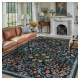 $48 Guston Machine Washable Floral Area Rug with N