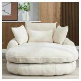 $400 OVERSIZED CHAISE LOUNGE CHAIR INDOOR, DEEP SE