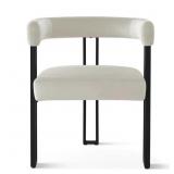 *BLACK* Dulcine Velvet Upholstered Armchair