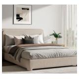 Bensu Bouncle Upholstered Plarform Bed