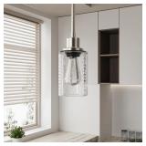 TERRI 1 - LIGHT BRUSHED NICKEL SINGLE PENDANT