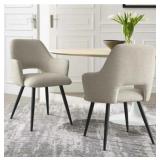 $210 MATSUICHI FABRIC UPHOLSTERED ARM CHAIR