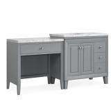 $2500 67" Gray Bathroom Vanity Single Left Side Si