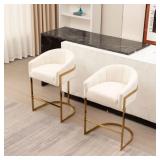$266 Johnnice 27" Metal Tufted Bar Stools