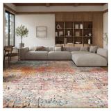 FELTY ABSTRACT GRAY/PINK AREA RUG