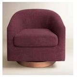 $449 Bennett Upholstered Swivel Barrel Chair