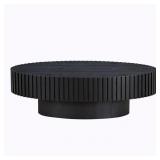 Drum Wood 24.8" Oval coffee table with Sturdy Pede