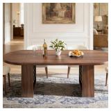 $235 OVAL EXTENDABLE DINING TABLE WITH 3-TIER STOR