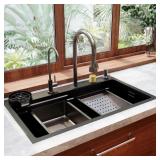 $283 30" x 18" Drop-in Single Bowl 304 Stainless S