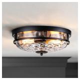 $102 BOATNER FLUSH MOUNT CEILING LIGHT WITH CLEAR