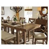 $820 HANNALISE EXTENDABLE TRESTLE DINING TABLE