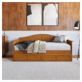 $560 ANAKAREN SOLID WOOD TWIN DAYBED WITH STORAGE