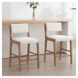 $334 Makarah Upholstered Counter Stool with Solid