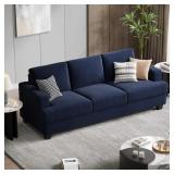 89 inch Corduroy Sofa Couch, 3 Seater Sofa With Sq