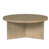 Martha Stewart Sadie Round Walnut Wood Coffee Tabl