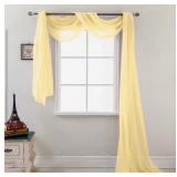1-Elegant Voile Window Scarf./ 1-Table Runner