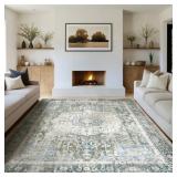 $85 Washable Area Rug Oriental Low Pile Non Slip V
