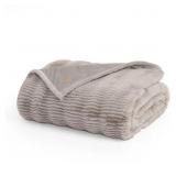 SOFT FAUX FUR THROW BLANKET - SCULPTED TEXTURE, WA