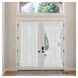 LINEN FRENCH DOOR CURTAINS PRIVACY LIGHT REDUCING