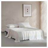 $167 CALVIN KLEIN - KING SIZE SHEETS SET, NATURALL