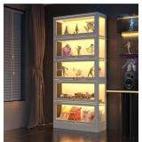 Display Cabinet With Acrylic Glass Doors, 5-Tiers