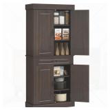 $440 71" Freestanding Kitchen Pantry with 4 Doors,