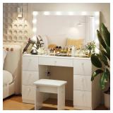 $227 GREYDEN LARGE LIGHTED MIRROR MAKEUP VANITY SE