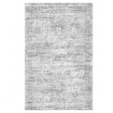 $27 Vintage Distressed Non Slip Washable Rug(Grey)