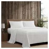 EDDIE BAUER SOLID BRUSHED PERCALE COTTON SHEET SET