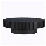 Drum Wood 24.8" Oval coffee table with Sturdy Pede