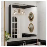 Gervon W H Framed Medicine Cabinet Mirror Adjustab