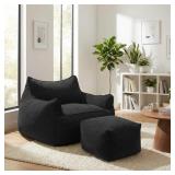 $120 Big Bean Bag Chairs With Ottoman Large Bean B