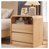 $138 Maud 25" Tall Modern Nightstand with Charging