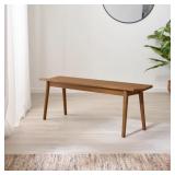 $119 Drea Solid Wood Bench - Traditional Rustic Fa